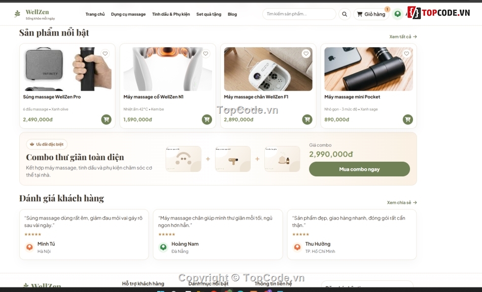 massage,web bán dụng cụ,website